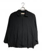 barbell objectバーベルオブジェクト）の古着「断ち切りデザインシャツ/Raw-edge design shirt」｜ブラック