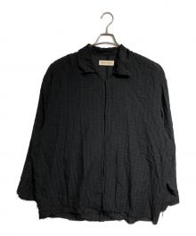 barbell object（バーベルオブジェクト）の古着「断ち切りデザインシャツ/Raw-edge design shirt」｜ブラック