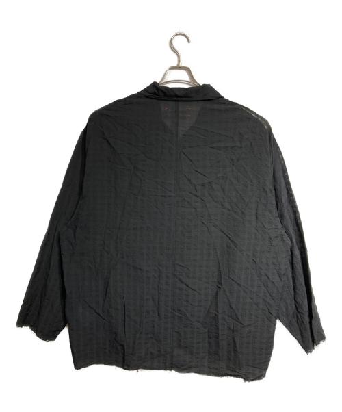 barbell object（バーベルオブジェクト）barbell object (バーベルオブジェクト) 断ち切りデザインシャツ/Raw-edge design shirt ブラック サイズ:FREEの古着・服飾アイテム