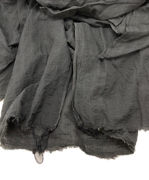 barbell object（バーベルオブジェクト）barbell object (バーベルオブジェクト) 断ち切りデザインシャツ/Raw-edge design shirt ブラック サイズ:FREEの古着・服飾アイテム