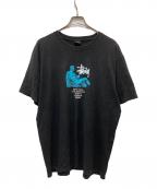 stussyステューシー）の古着「プリントTシャツ」｜ブラック