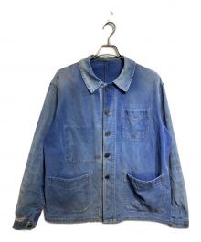 Adolphe Lafont（アドルフラフォン）の古着「コットンツイルフレンチワークジャケット/French cotton twill work jacket」｜ブルー