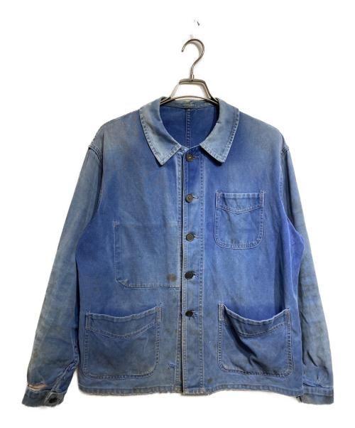 Adolphe Lafont（アドルフラフォン）Adolphe Lafont (アドルフラフォン) コットンツイルフレンチワークジャケット/French cotton twill work jacket ブルー サイズ:不明（表記無）の古着・服飾アイテム