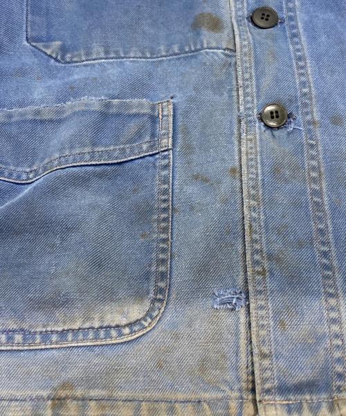 Adolphe Lafont（アドルフラフォン）Adolphe Lafont (アドルフラフォン) コットンツイルフレンチワークジャケット/French cotton twill work jacket ブルー サイズ:不明（表記無）の古着・服飾アイテム