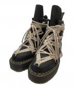 Dr.Martens×RICK OWENSドクターマーチン×リックオウエンス）の古着「1460 QUAD SOLE MEGALACE BOOT/コードソールメガレースブーツ」｜ブラック