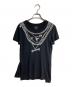 VIVIENNE WESTWOOD ANGLOMANIA（ヴィヴィアンウエストウッドアングロマニア）の古着「オーブチェーンプリントプリントTシャツ/ Orb Chain Print T-Shirt」｜ブラック