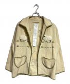 doubletダブレット）の古着「SURFOLK WOOL ENBROIDERY JACKET/サフォークウール刺繍ジャケット」｜ベージュ