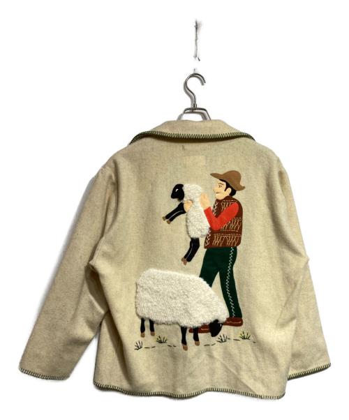 doublet（ダブレット）doublet (ダブレット) SURFOLK WOOL ENBROIDERY JACKET/サフォークウール刺繍ジャケット ベージュ サイズ:Lの古着・服飾アイテム