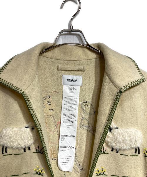 doublet（ダブレット）doublet (ダブレット) SURFOLK WOOL ENBROIDERY JACKET/サフォークウール刺繍ジャケット ベージュ サイズ:Lの古着・服飾アイテム