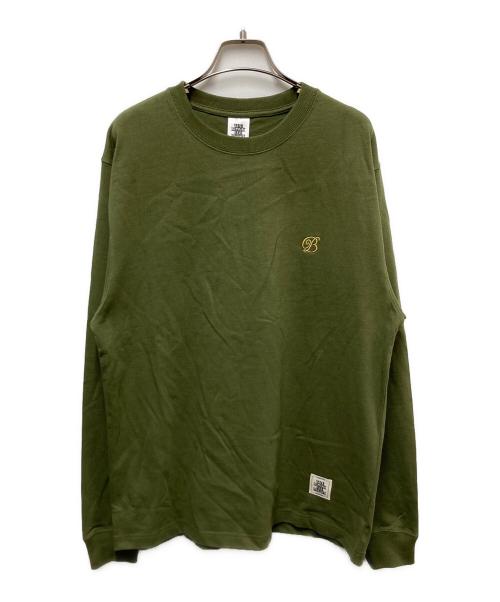 BlackEyePatch（ブラックアイパッチ）BlackEyePatch (ブラックアイパッチ) SMALL B EMBLEM L/S TEE グリーン サイズ:Mの古着・服飾アイテム