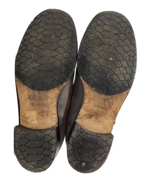 JIMMY CHOO（ジミーチュウ）JIMMY CHOO (ジミーチュウ) SUEDE W/METAL TOE(スエードダブルメタルトゥー) ショートブーツ グレー サイズ:39の古着・服飾アイテム