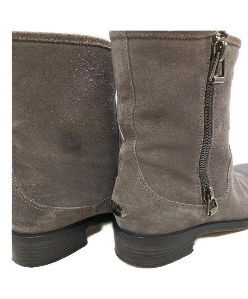 JIMMY CHOO（ジミーチュウ）JIMMY CHOO (ジミーチュウ) SUEDE W/METAL TOE(スエードダブルメタルトゥー) ショートブーツ グレー サイズ:39の古着・服飾アイテム