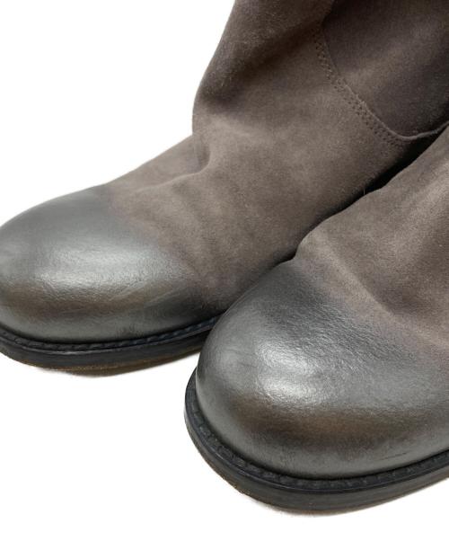 JIMMY CHOO（ジミーチュウ）JIMMY CHOO (ジミーチュウ) SUEDE W/METAL TOE(スエードダブルメタルトゥー) ショートブーツ グレー サイズ:39の古着・服飾アイテム