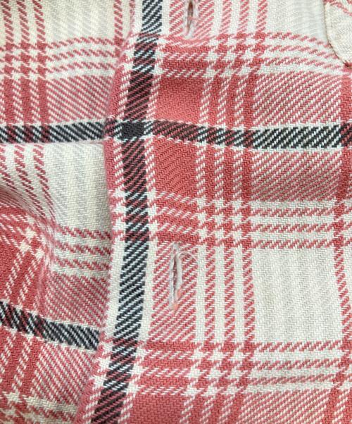 RRL（ダブルアールエル）RRL (ダブルアールエル) チェックネルオープンカラーシャツ ピンク サイズ:Ｓの古着・服飾アイテム