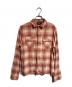 RRL（ダブルアールエル）の古着「チェックネルオープンカラーシャツ」｜ピンク