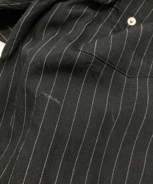 RRL（ダブルアールエル）RRL (ダブルアールエル) ストライプウエスタンシャツ/BLACK STRIPED WESTERN SHIRT ブラック サイズ:Lの古着・服飾アイテム