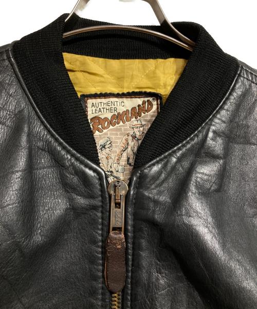 ROCKLAND（ロックランド）ROCKLAND (ロックランド) レザーボンバージャケット/Leather bomber jacket ブラック サイズ:2の古着・服飾アイテム