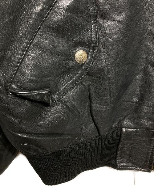 ROCKLAND（ロックランド）ROCKLAND (ロックランド) レザーボンバージャケット/Leather bomber jacket ブラック サイズ:2の古着・服飾アイテム