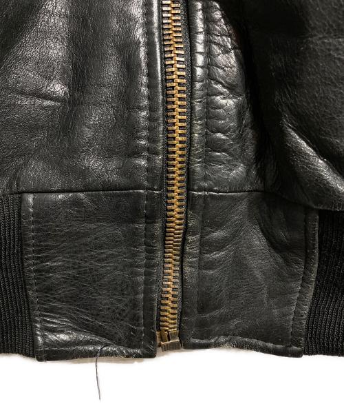 ROCKLAND（ロックランド）ROCKLAND (ロックランド) レザーボンバージャケット/Leather bomber jacket ブラック サイズ:2の古着・服飾アイテム
