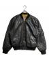 ROCKLAND（ロックランド）の古着「レザーボンバージャケット/Leather bomber jacket」｜ブラック