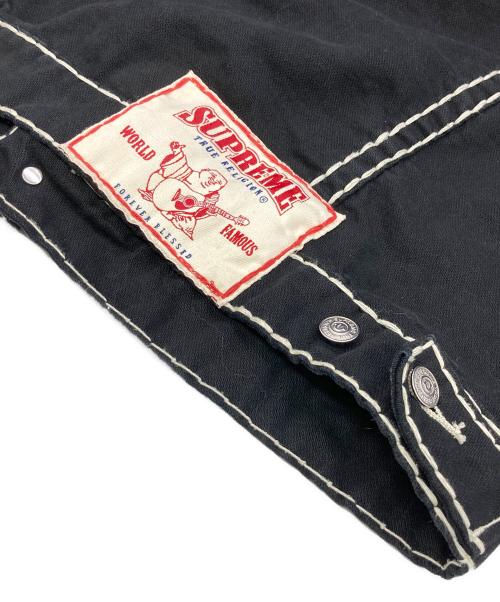 SUPREME（シュプリーム）SUPREME (シュプリーム) TRUE RELIGION (トゥルー レリジョン) denim trucker jacket ブラック サイズ:Lの古着・服飾アイテム