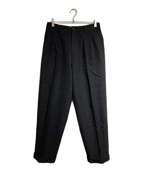 COMME des GARCONS HOMME（コムデギャルソン オム）COMME des GARCONS HOMME (コムデギャルソン オム) 2タックツイードスラックス ブラック サイズ:Mの古着・服飾アイテム