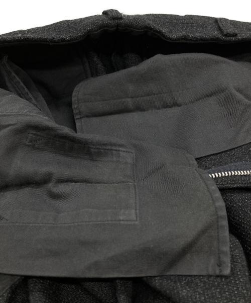 COMME des GARCONS HOMME（コムデギャルソン オム）COMME des GARCONS HOMME (コムデギャルソン オム) 2タックツイードスラックス ブラック サイズ:Mの古着・服飾アイテム