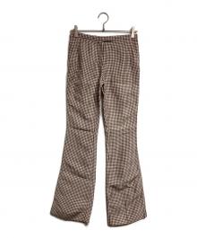 Acne studios（アクネ ストゥディオズ）の古着「Piera Check Trousers/ピエラ チェック トラウザーズ」｜ピンク×ブラウン