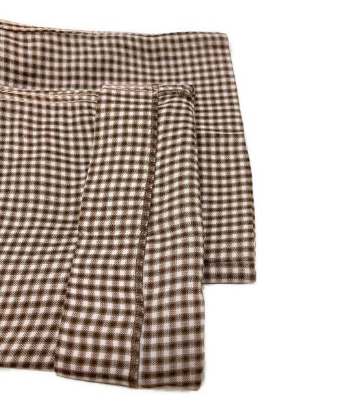 Acne studios（アクネ ストゥディオズ）Acne studios (アクネ ストゥディオズ) Piera Check Trousers/ピエラ チェック トラウザーズ ピンク×ブラウン サイズ:32の古着・服飾アイテム