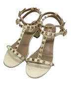 VALENTINO GARAVANIヴァレンティノ・ガラヴァーニ）の古着「ロックススタッズサンダル/Rockstud sandals」｜ベージュ