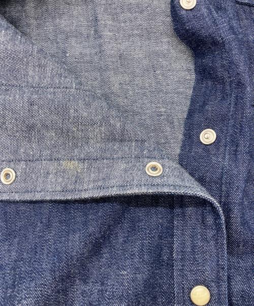 maison kitsune（メゾンキツネ）maison kitsune (メゾンキツネ) デニムシャツワンピース インディゴ サイズ:38の古着・服飾アイテム