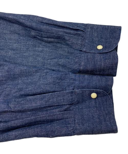 maison kitsune（メゾンキツネ）maison kitsune (メゾンキツネ) デニムシャツワンピース インディゴ サイズ:38の古着・服飾アイテム