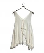 Adam et Ropeアダム エ ロペ）の古着「ヘムレースシアージレ/Hem lace sheer vest」｜ホワイト