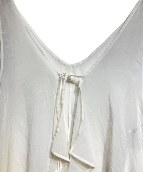 Adam et Rope（アダム エ ロペ）Adam et Rope (アダム エ ロペ) ヘムレースシアージレ/Hem lace sheer vest ホワイト サイズ:Fの古着・服飾アイテム