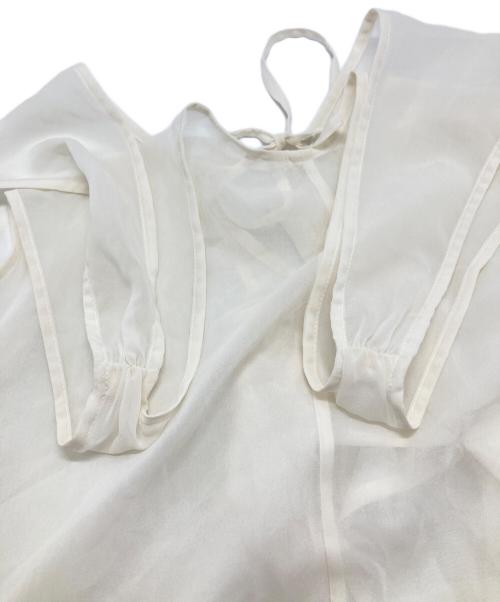 Adam et Rope（アダム エ ロペ）Adam et Rope (アダム エ ロペ) ヘムレースシアージレ/Hem lace sheer vest ホワイト サイズ:Fの古着・服飾アイテム