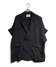 Adam et Rope（アダム エ ロペ）の古着「ショートスリーブシャツジャケット/Short-sleeve shirt jacket」｜ブラック