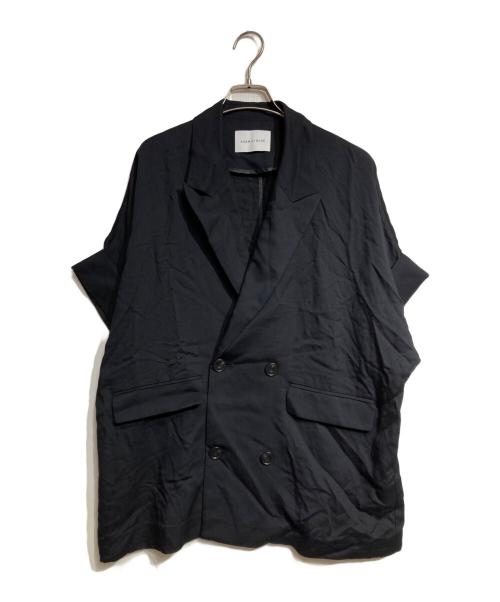 Adam et Rope（アダム エ ロペ）Adam et Rope (アダム エ ロペ) ショートスリーブシャツジャケット/Short-sleeve shirt jacket ブラック サイズ:Fの古着・服飾アイテム