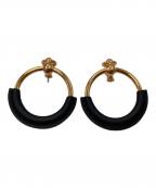 HERMESエルメス）の古着「ループグランピアス/Loop Earrings」｜ピングゴールド×ブラック