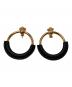 HERMES（エルメス）の古着「ループグランピアス/Loop Earrings」｜ピングゴールド×ブラック