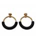 HERMES (エルメス) ループグランピアス/Loop Earrings ピングゴールド×ブラック：40000円