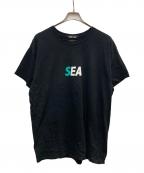 WIND AND SEA×ATMOSウィンダンシー×アトモス）の古着「コラボTシャツ」｜ブラック