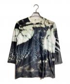 LAD MUSICIANラッドミュージシャン）の古着「プリントカットソー/Printed cut-and-sew top」｜ホワイト×ブラック