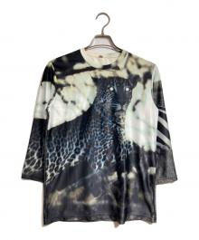 LAD MUSICIAN（ラッドミュージシャン）の古着「プリントカットソー/Printed cut-and-sew top」｜ホワイト×ブラック