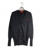 Vivienne Westwood RED LABELヴィヴィアンウエストウッドレッドレーベル）の古着「オーブ刺繍カーディガン/Orb-embroidered cardigan」｜ブラック