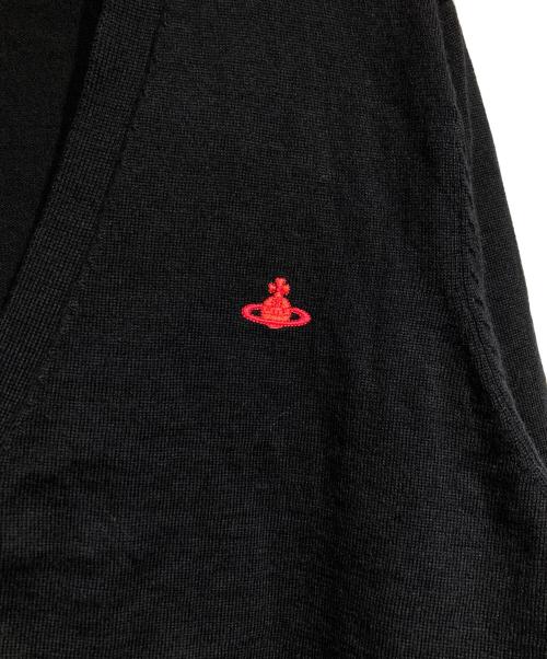 Vivienne Westwood RED LABEL（ヴィヴィアンウエストウッドレッドレーベル）Vivienne Westwood RED LABEL (ヴィヴィアンウエストウッドレッドレーベル) オーブ刺繍カーディガン/Orb-embroidered cardigan ブラック サイズ:2の古着・服飾アイテム
