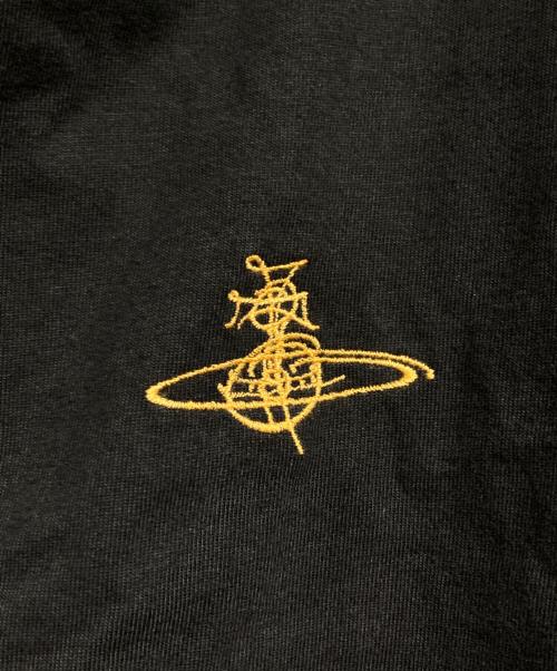 Vivienne Westwood（ヴィヴィアンウエストウッド）Vivienne Westwood (ヴィヴィアンウエストウッド) オーブ刺繍変形カットソー/Asymmetric Cut-and-Sew Top ブラック サイズ:Mの古着・服飾アイテム