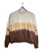 AMBERGLEAMアンバーグリーム）の古着「Tiedye Pile Pullover/タイダイ パイル プルオーバー」｜ブラウン×ベージュ