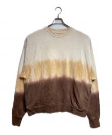 AMBERGLEAM（アンバーグリーム）の古着「Tiedye Pile Pullover/タイダイ パイル プルオーバー」｜ブラウン×ベージュ