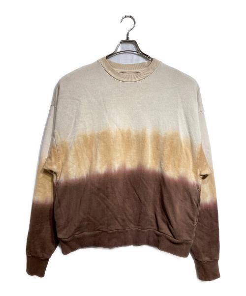AMBERGLEAM（アンバーグリーム）AMBERGLEAM (アンバーグリーム) Tiedye Pile Pullover/タイダイ パイル プルオーバー ブラウン×ベージュ サイズ:Lの古着・服飾アイテム