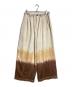 AMBERGLEAM（アンバーグリーム）の古着「iedye Pile Pants」｜ブラウン×ベージュ